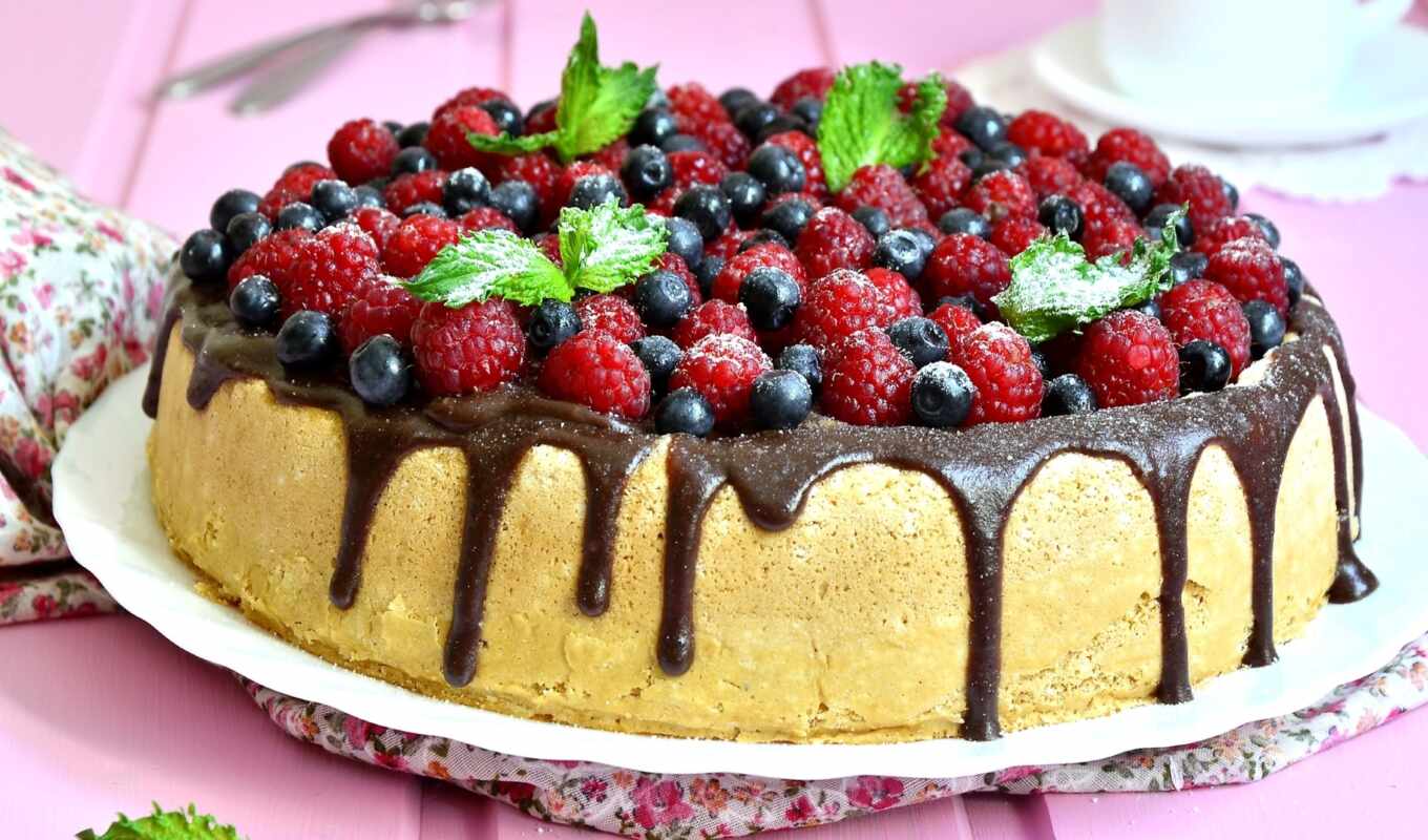 cake, berry