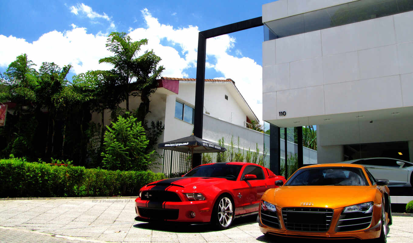 red, audi, aventador, shelby, mustang, yellow
