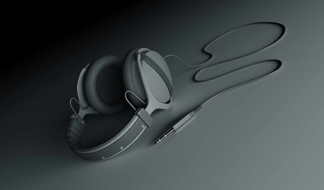 music, headphones, grey