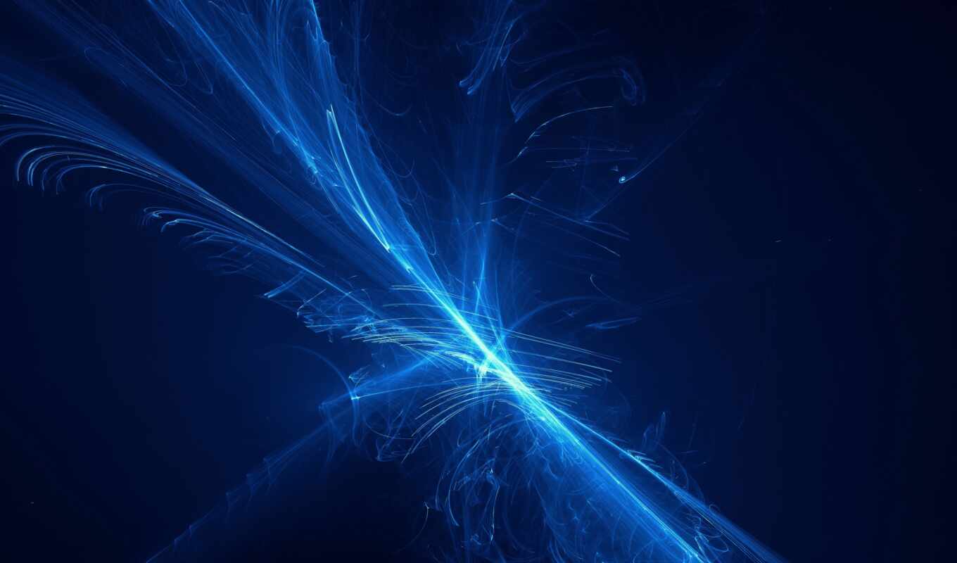 blue, abstract, fractal, neon, kartinkin