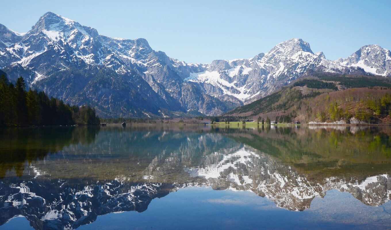 lake, sky, beautiful, screensavers, reflections, german, mountains