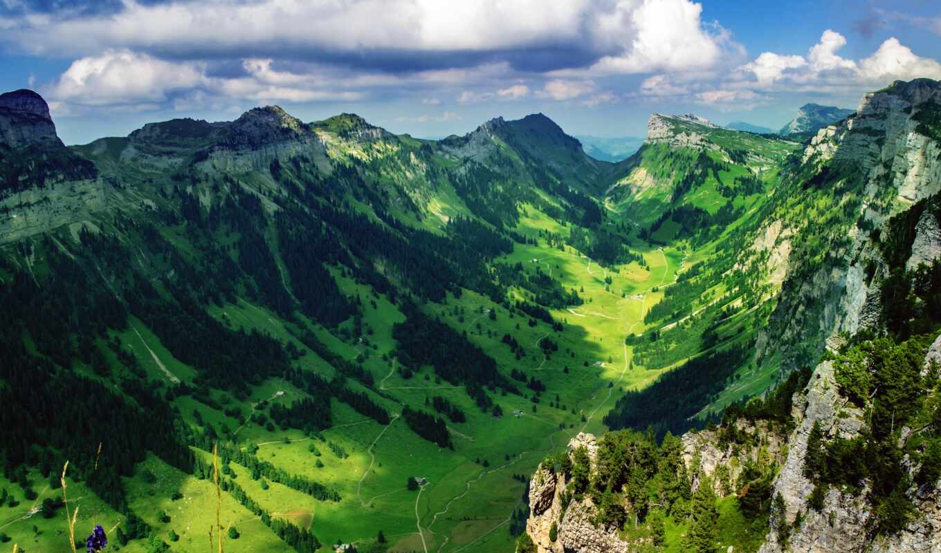 desktop, Switzerland, valley, just..