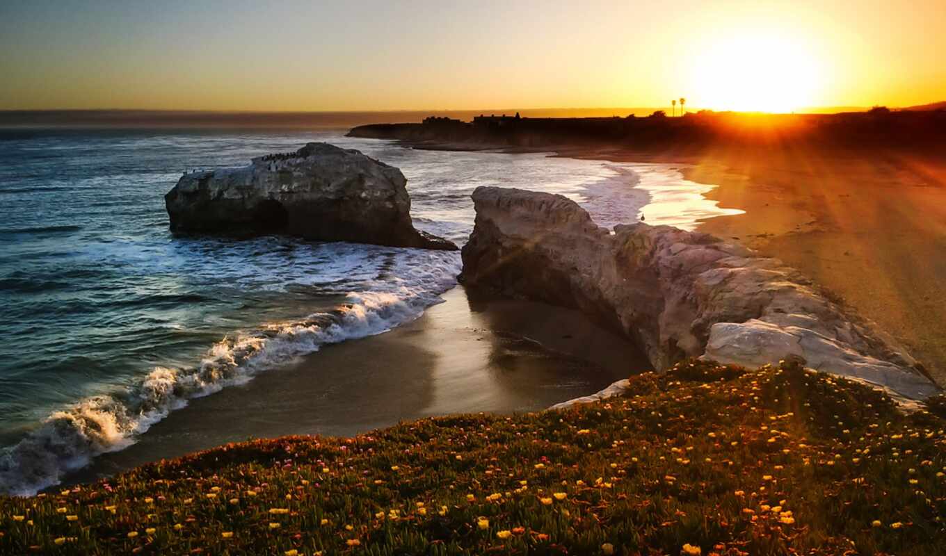 природа, фото, glass, пляж, united, california, форт, share, states, bragg