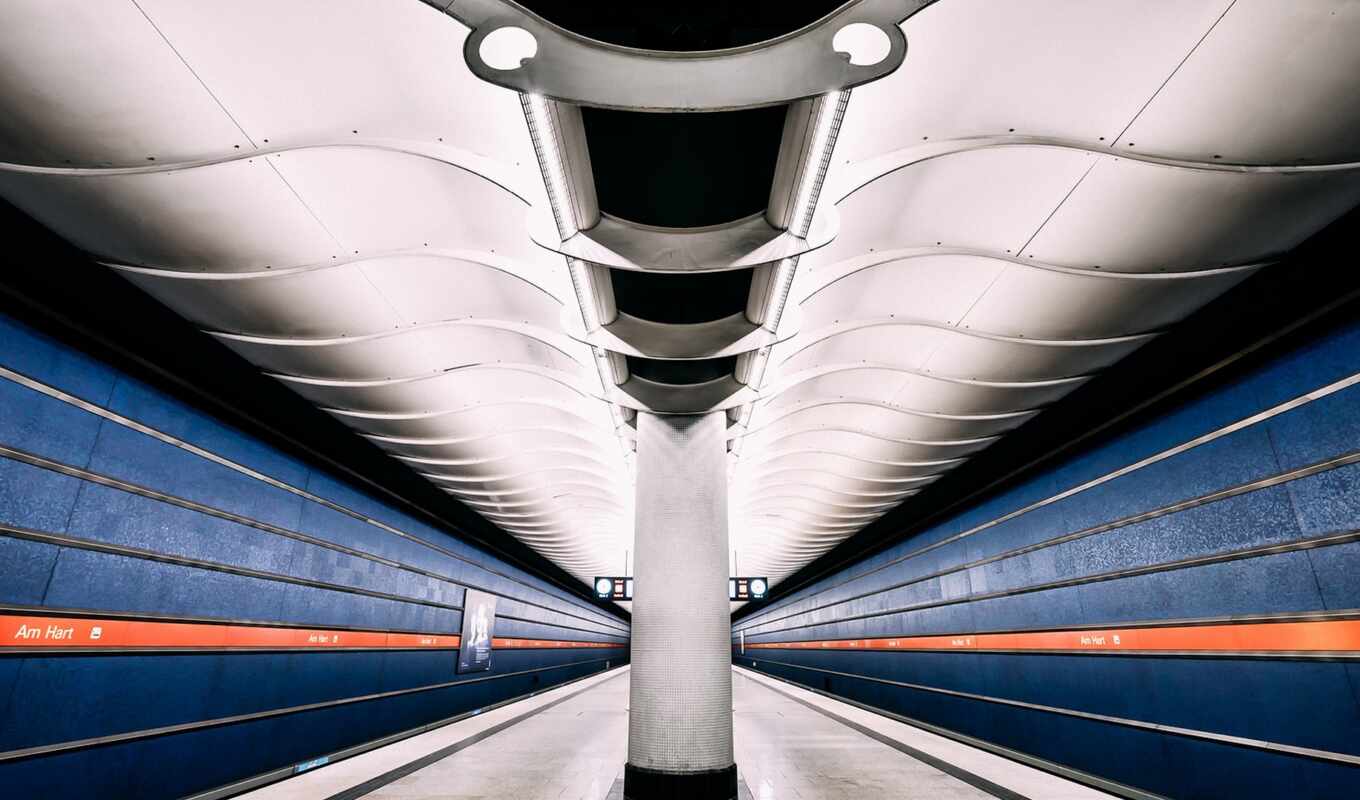 black, white, face, station, a train, Germany, metro, Munich, empty, underground, terminal
