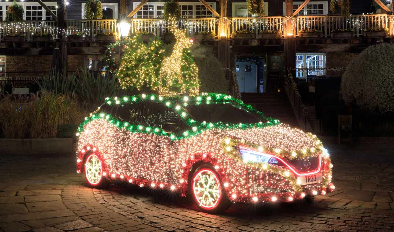 tree, to create, car, christmas, nissan, project, leaf, Christmas tree, to change, electrical