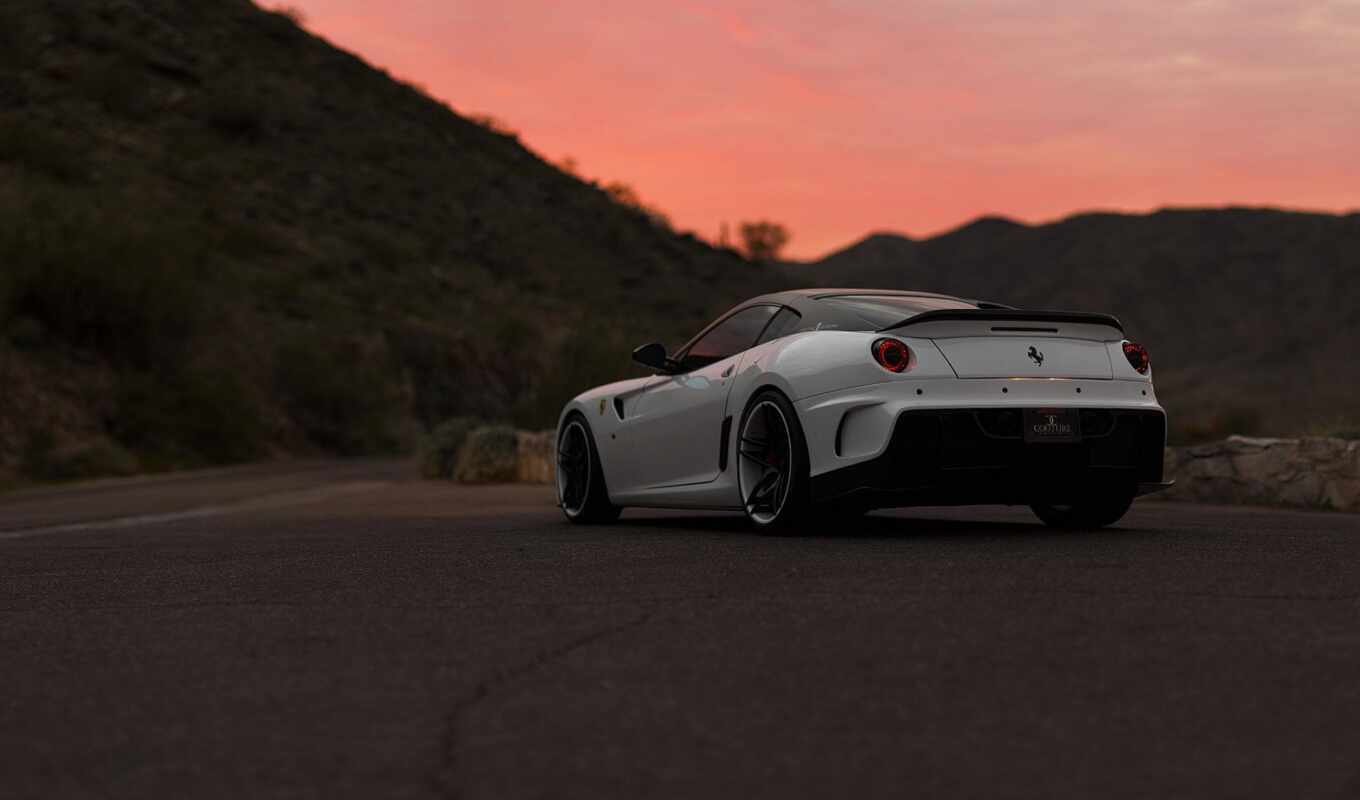 Автомобиль белый Ferrari 599 GTB загрузить