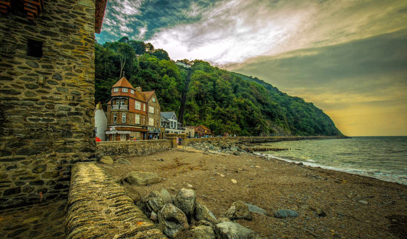 nature, picture, at home, Great Britain, sea, uk, coast, london, trees, stones, lynmouth