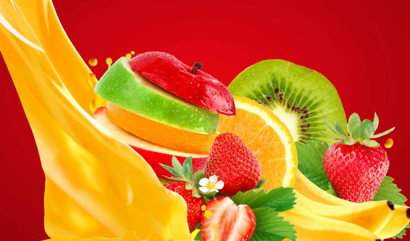 meal, picture, fetus, drinks, juice, canvas, rub, fruits, berries, photo wallpapers