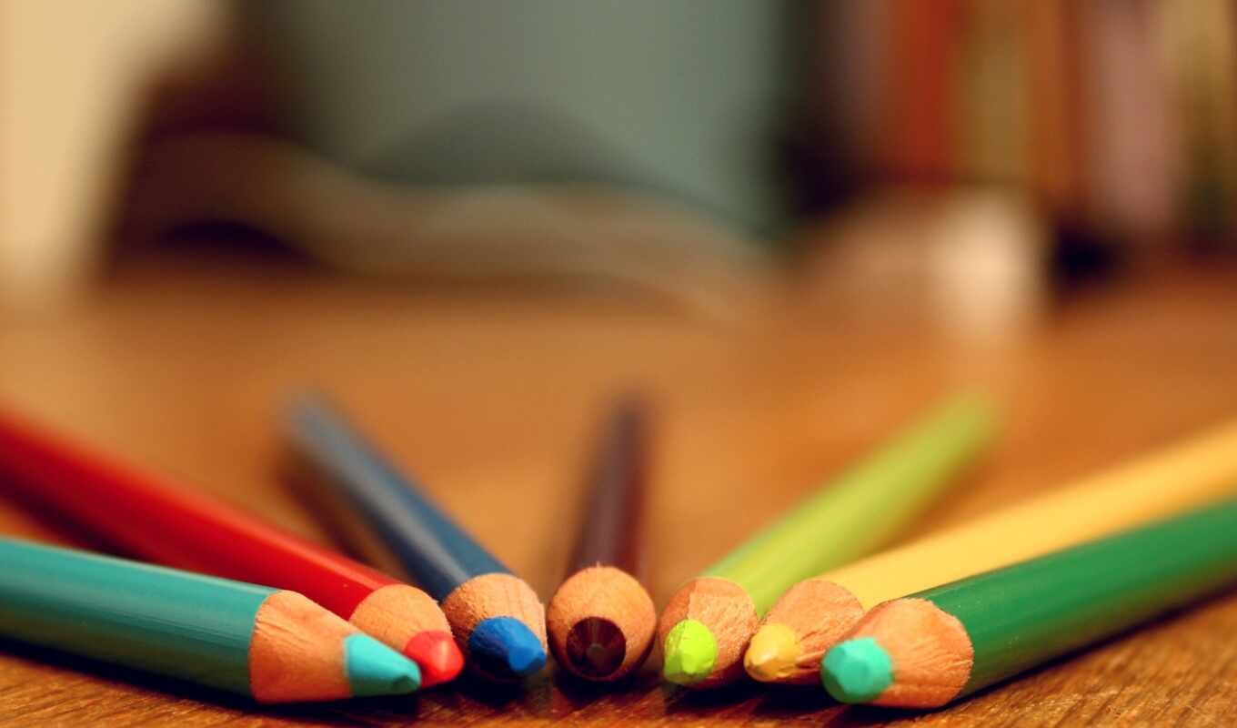 colorful, color, pencil, crayon