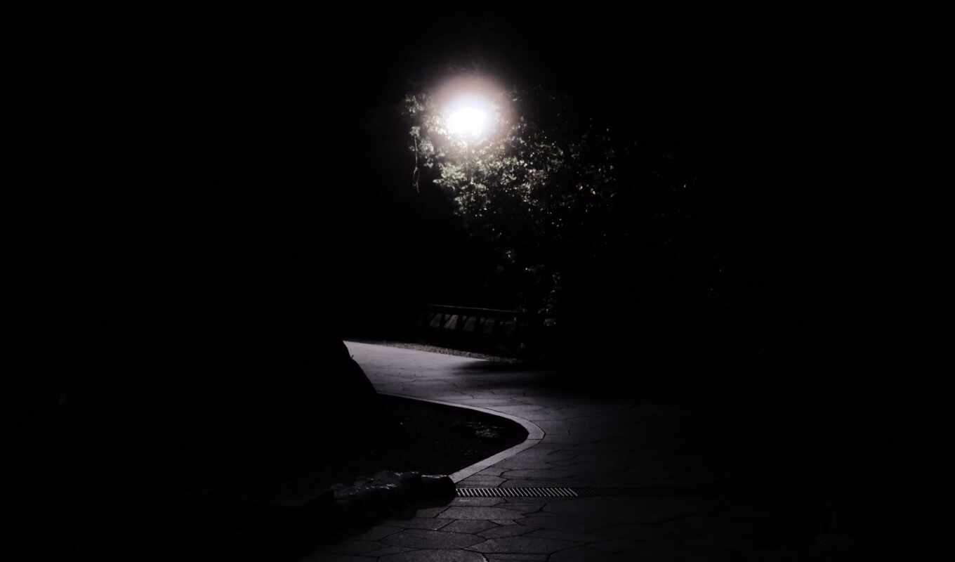 night, dark, track, lantern