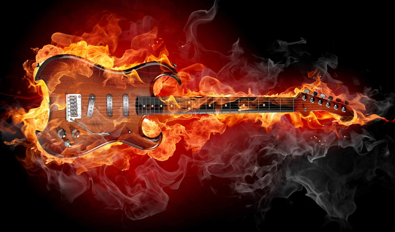 guitar, fuego, rhode