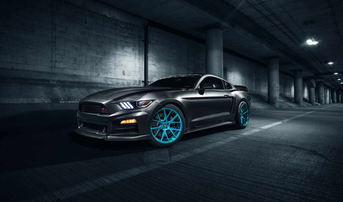 gray, tuning, ford, mustang, vossen, supercars, roush