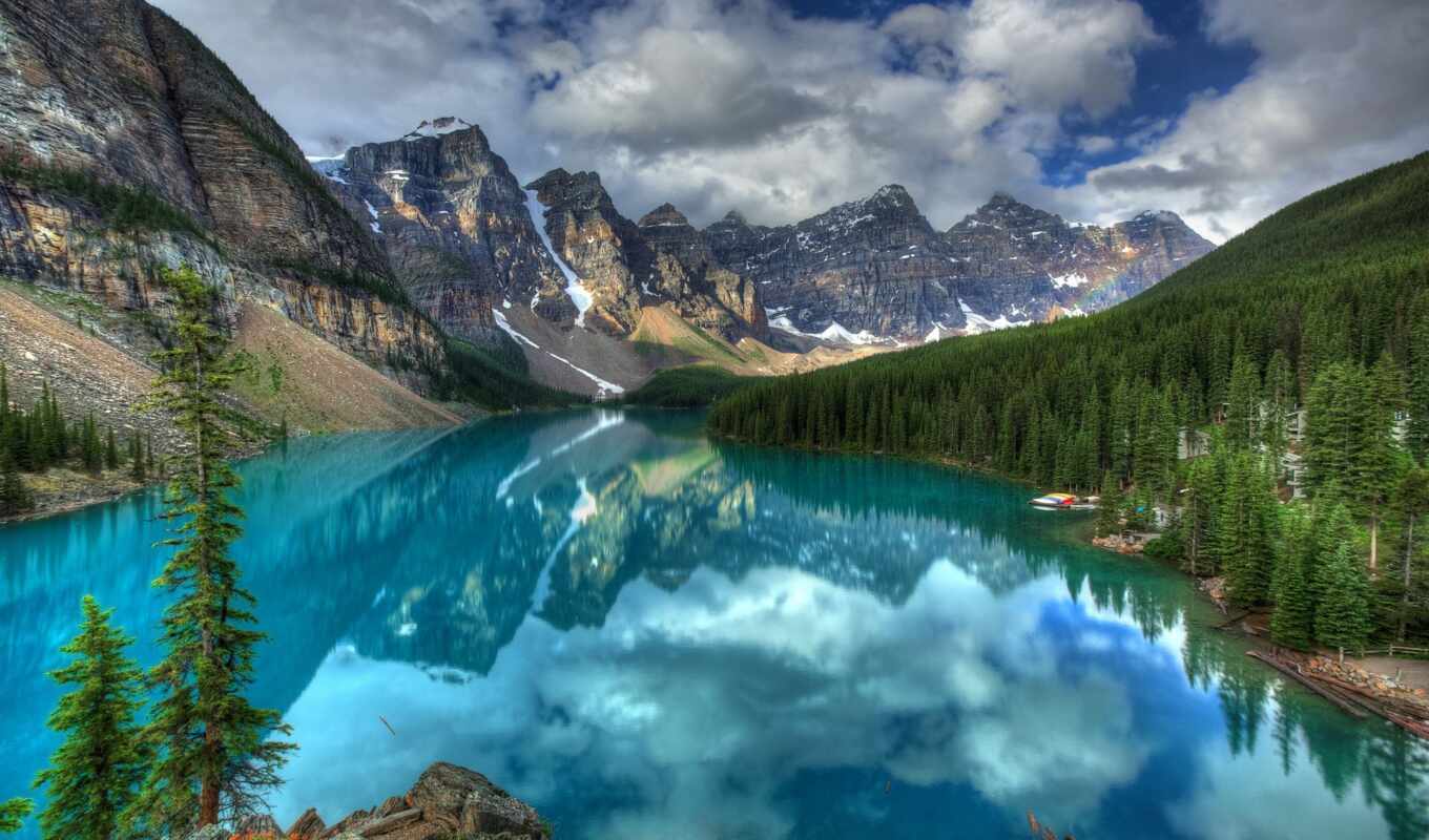 lake, Canada, park, national, valley, ten, moraine, banff