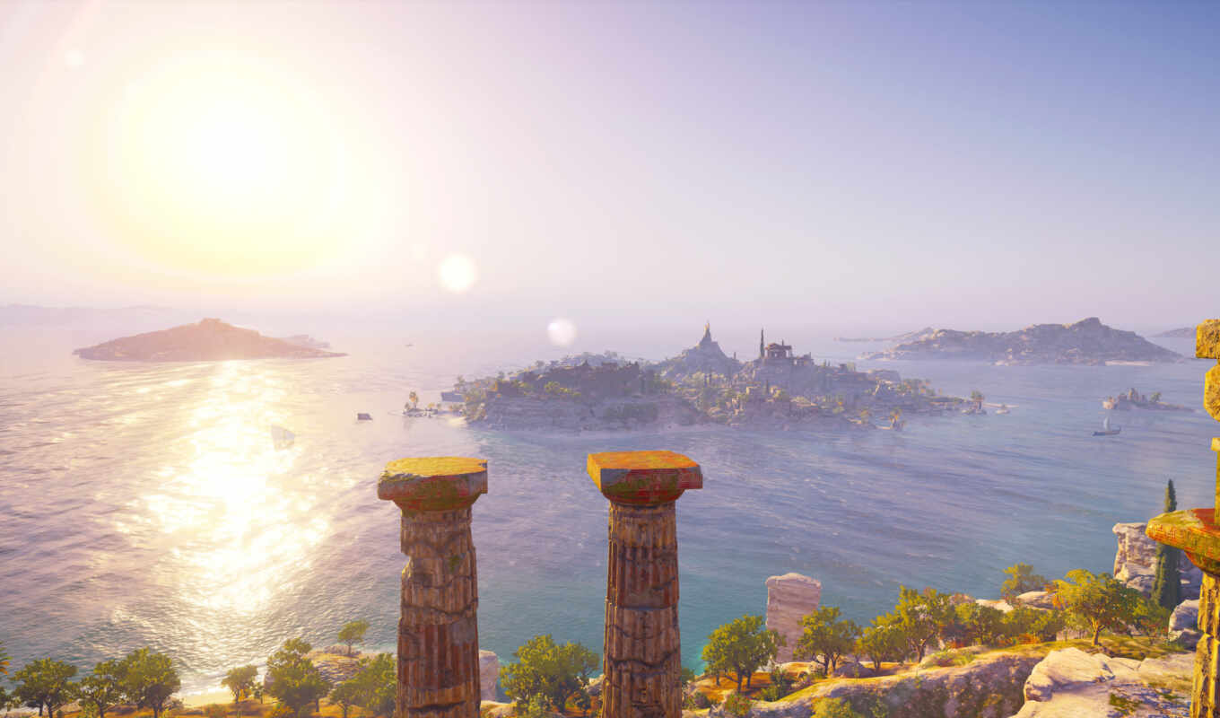 game, landscape, creed, assassin, odyssey