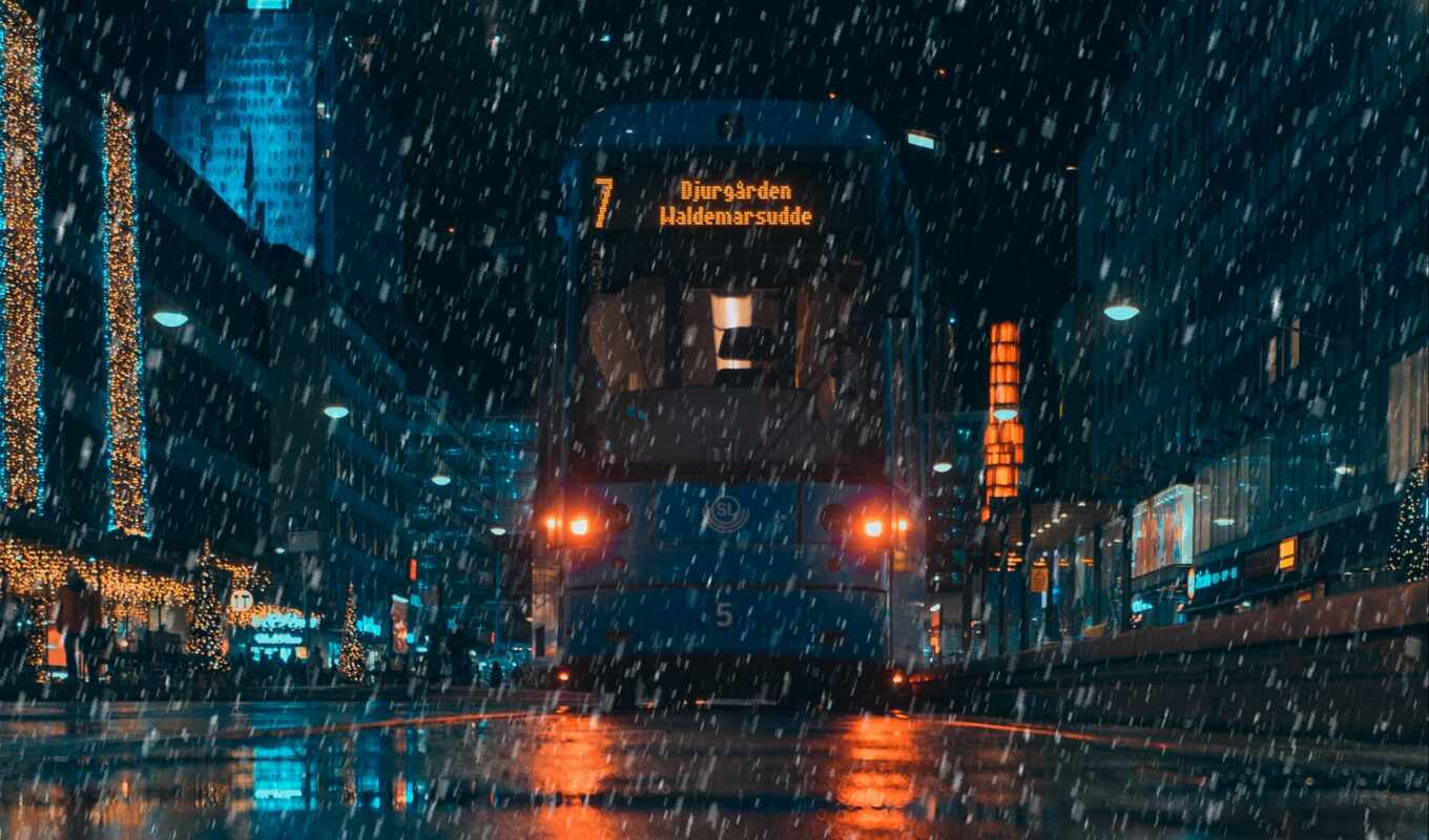 ipad, background, rain, city, night, transport, even, standard