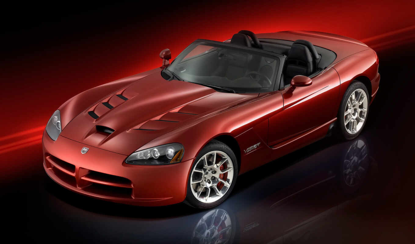 red, picture, front, roadster, viper, srt, angle