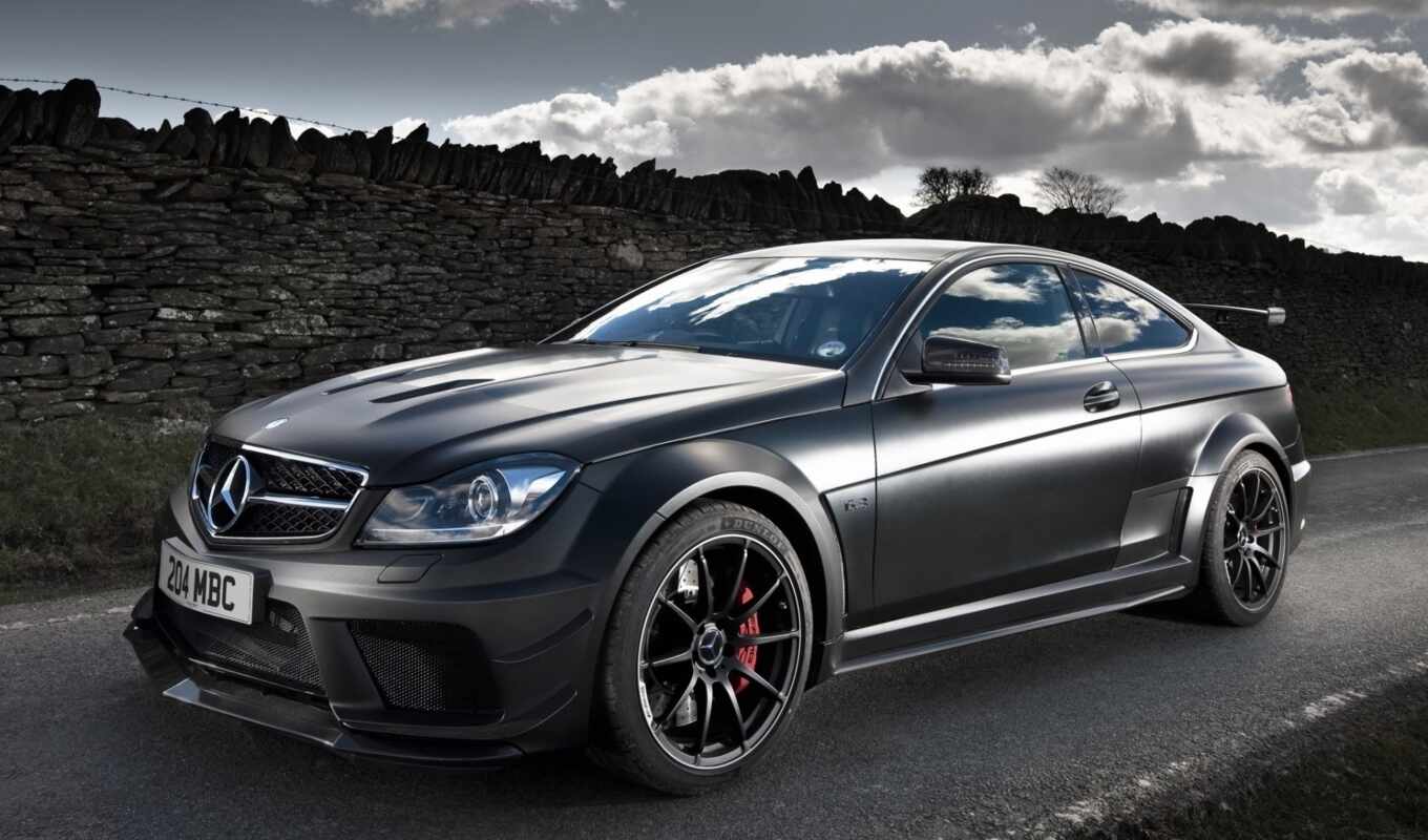 black, mercedes, Benz, series, section, coupe, amg, mercedes