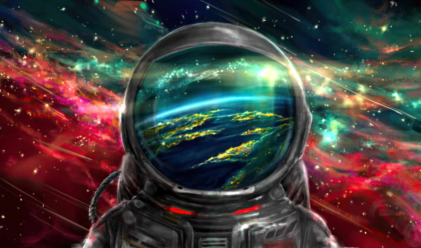 russian, pantalla, del, universo, астронавт