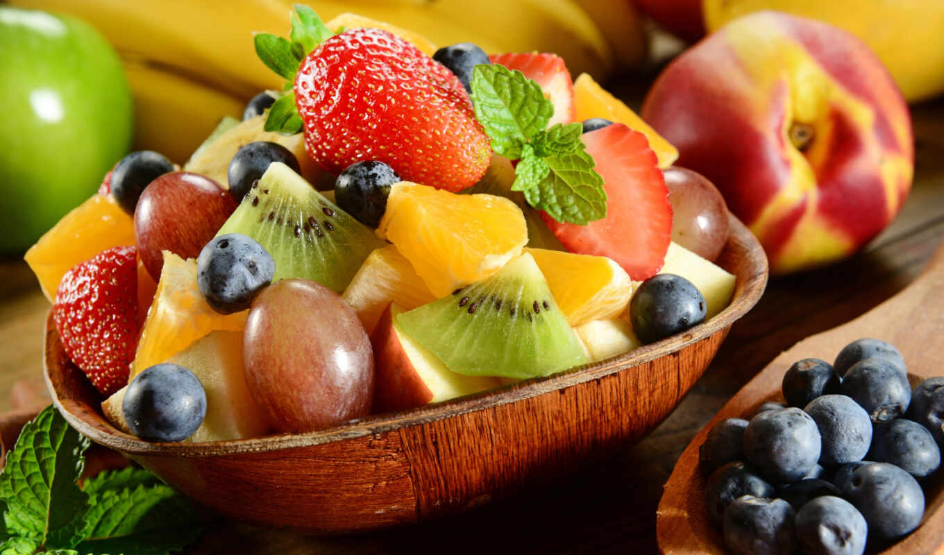 еда, плод, клубника, сладкое, ягода, meal, салат, salat, kivit