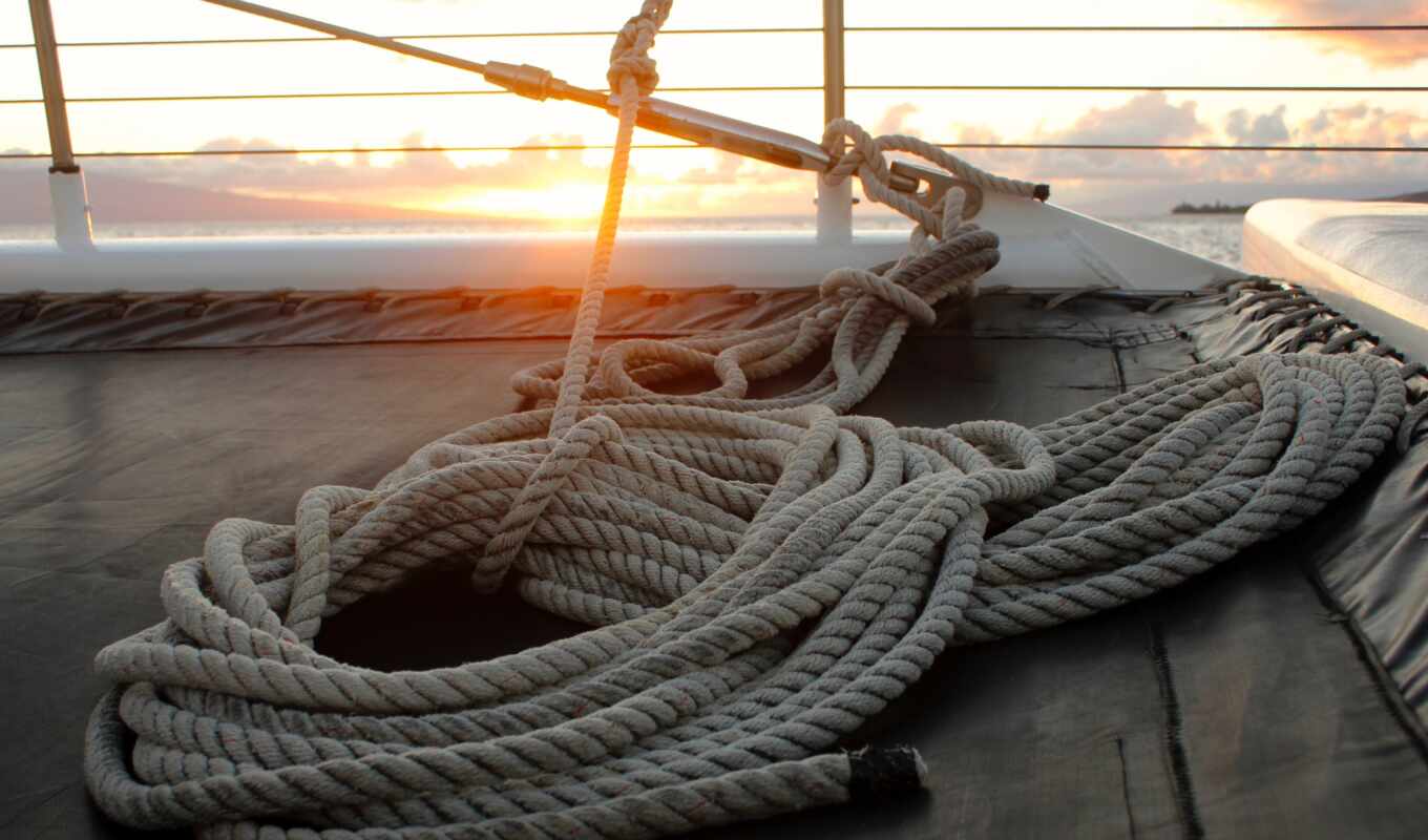 sea, sailboat, vessel, device, care, rope, boat, sail, nudo, cuerda