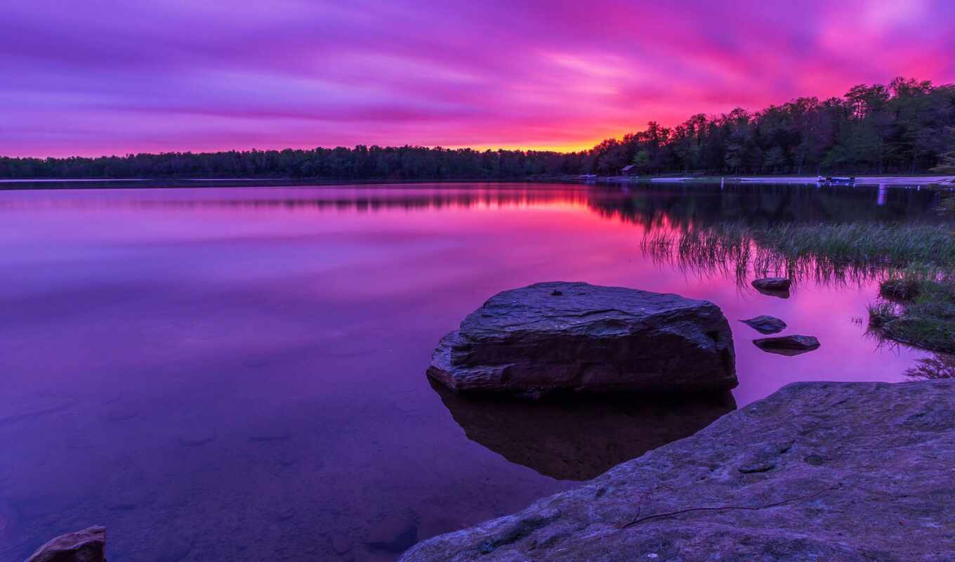 purple, sunset, landscape, because, abrakadabra