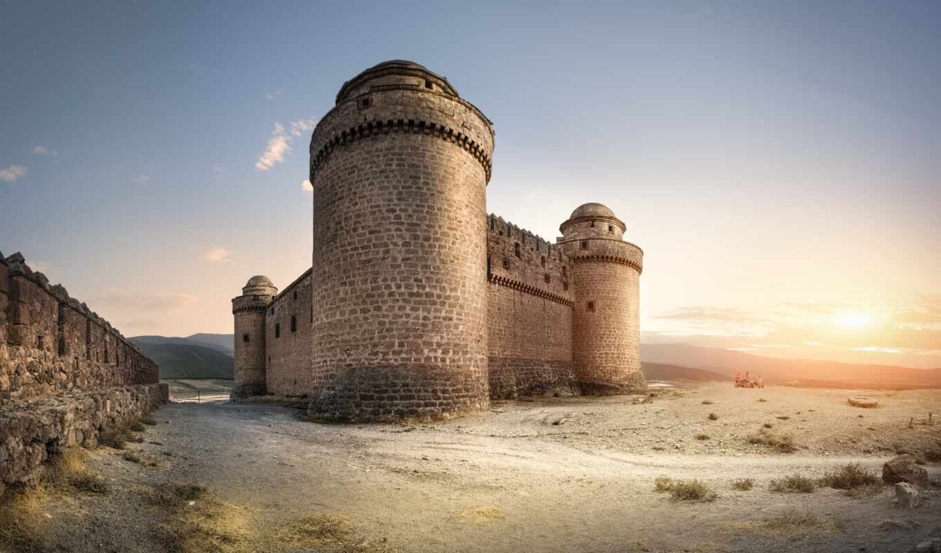 build, Spain, castle, andalusia, granada, guadix, alahorra