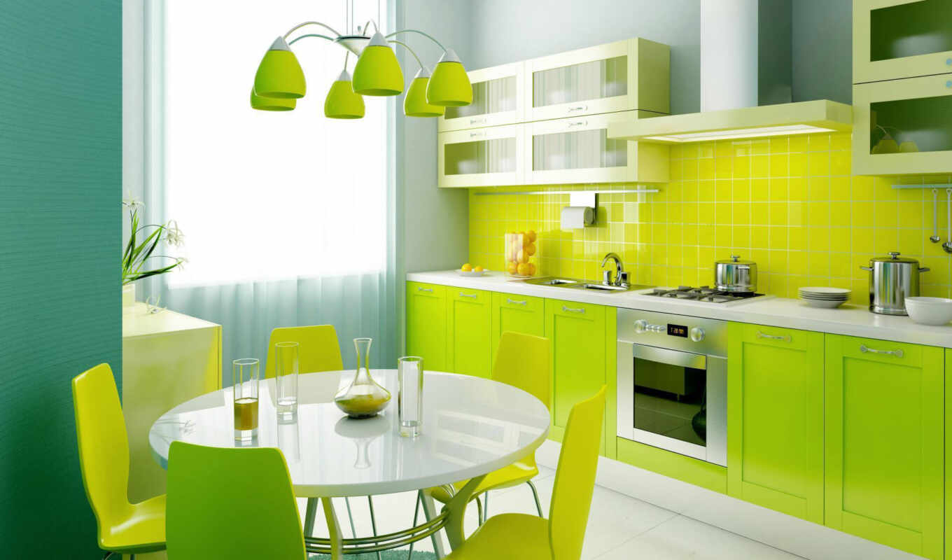 стиль, зелёный, под, para, интерьер, дизайн, кухня, мебель, кухни, colors, лампа, ваза, кухне, cocina, кухню
