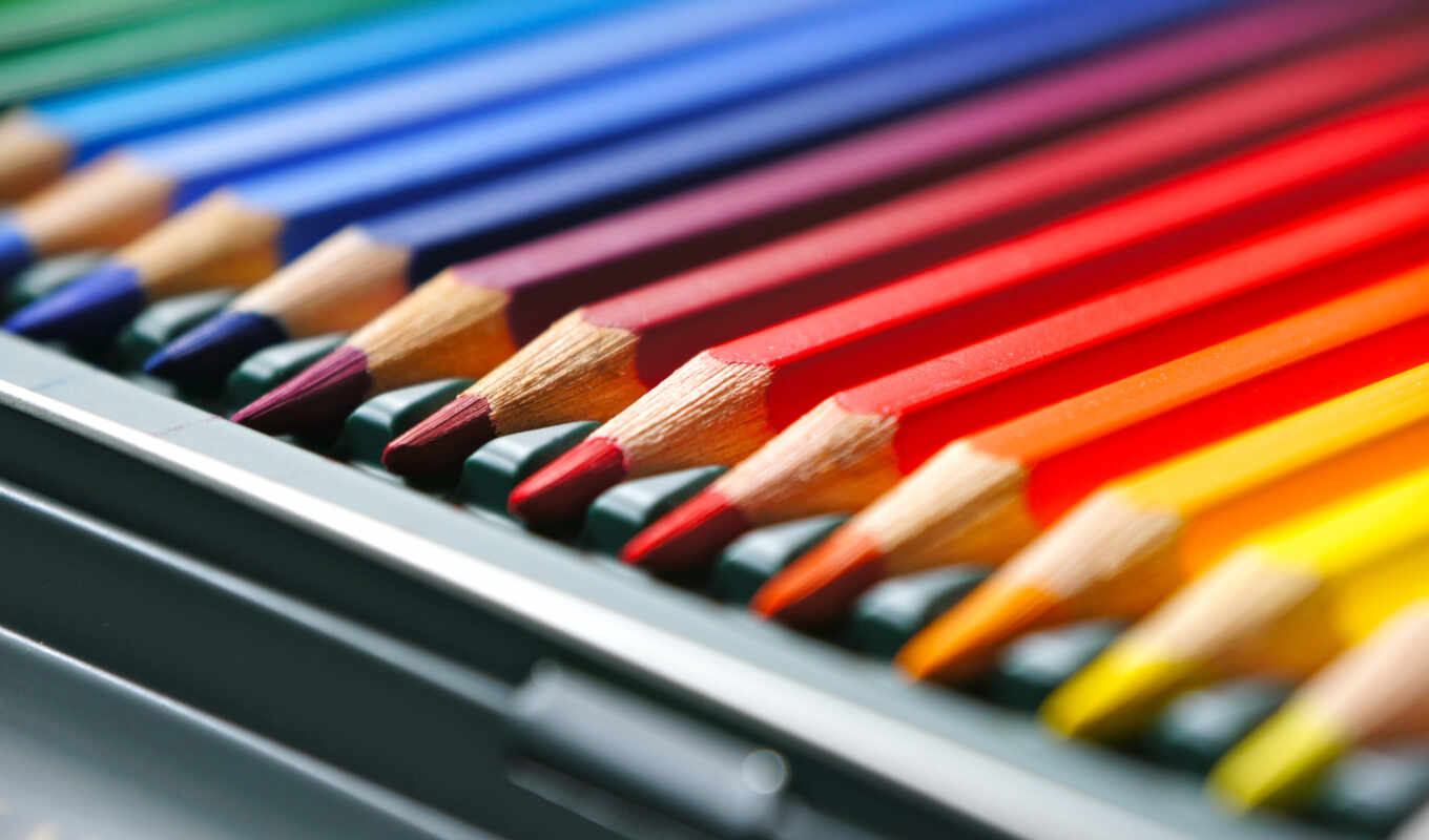 pencils, colored, different, macro