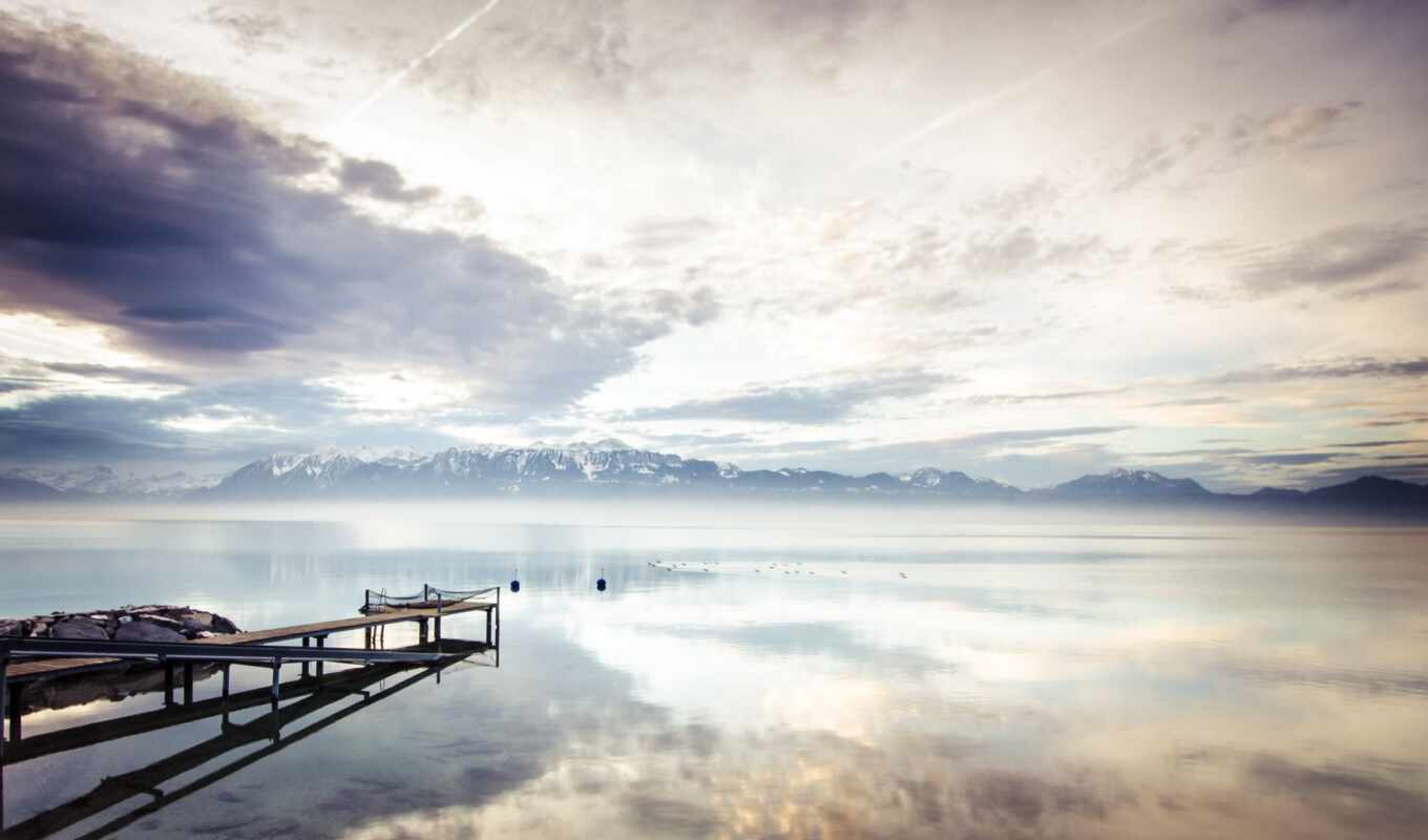 озеро, desktop, swiss, швейцария, geneva, montreux