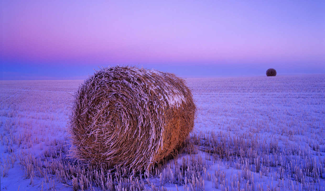 collection, sunset, field, Marie, card, hay, stack, wheat, snowy
