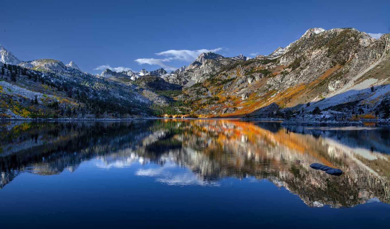 lake, mountain, landscape, california, reflection, nevada, sierra, sabrina, California