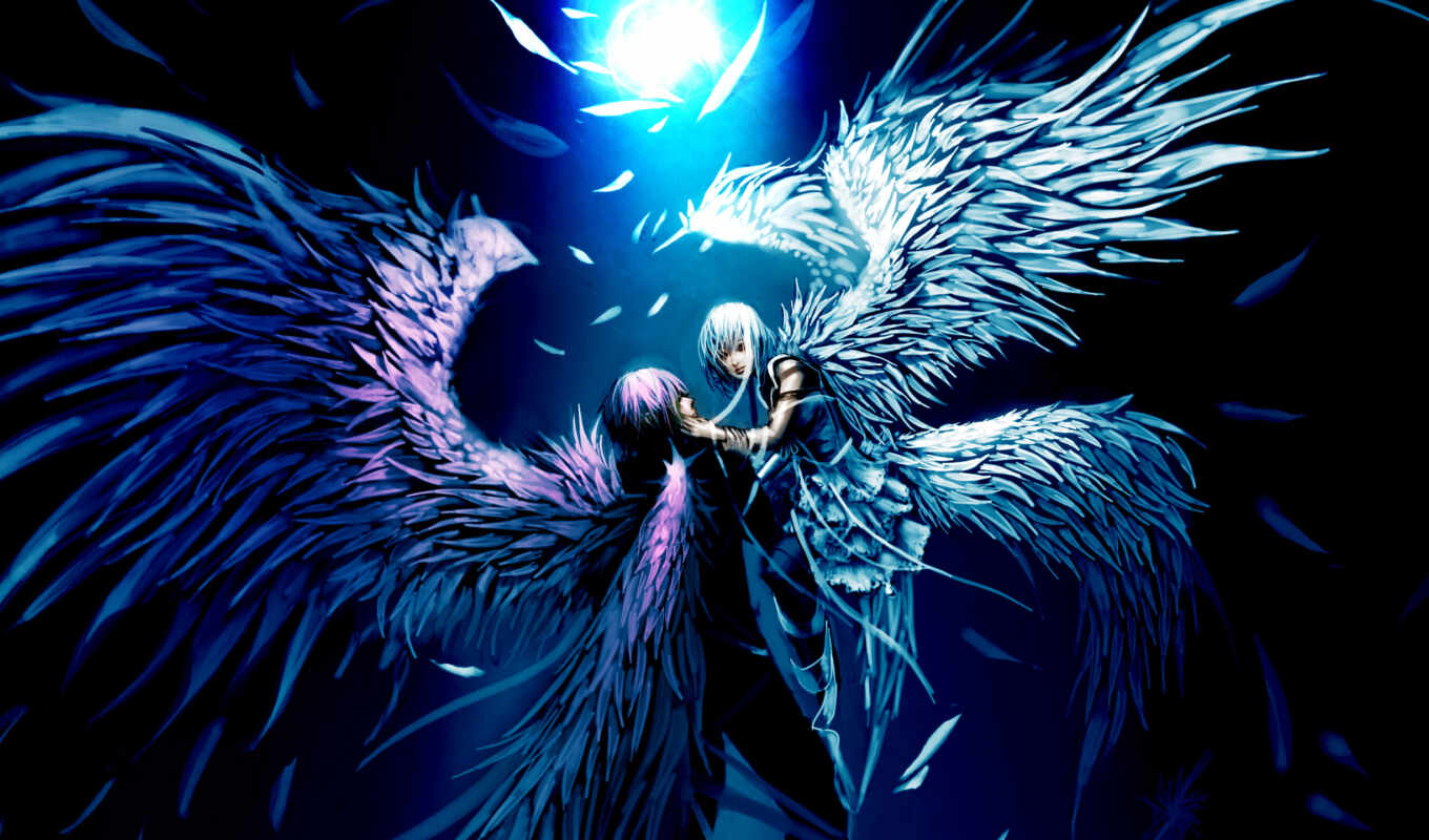 мужчина, love, anime, angel, ангелы, крылья