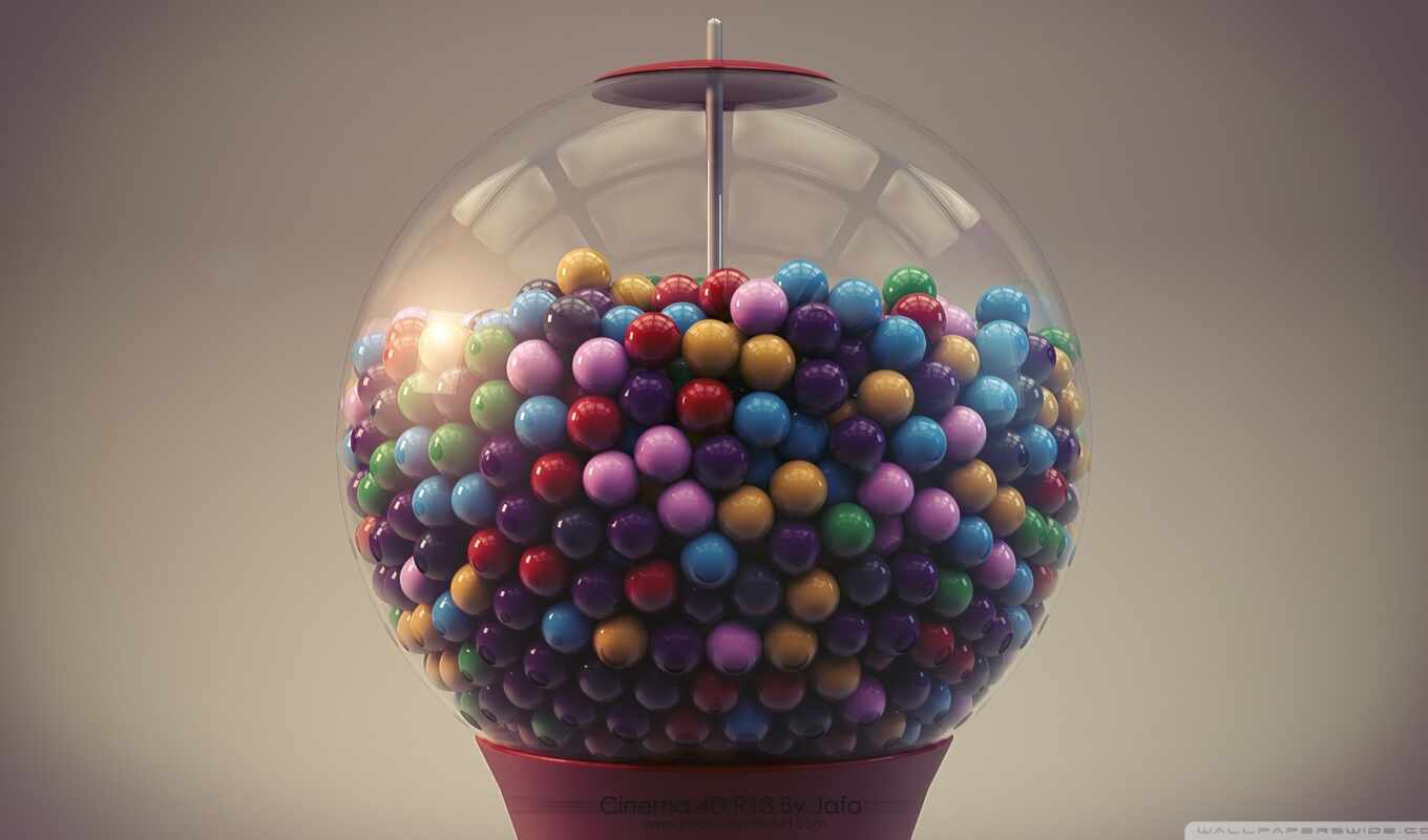 art, красочные, digital, bubble, машина, candy, мяч, резинка, gumball