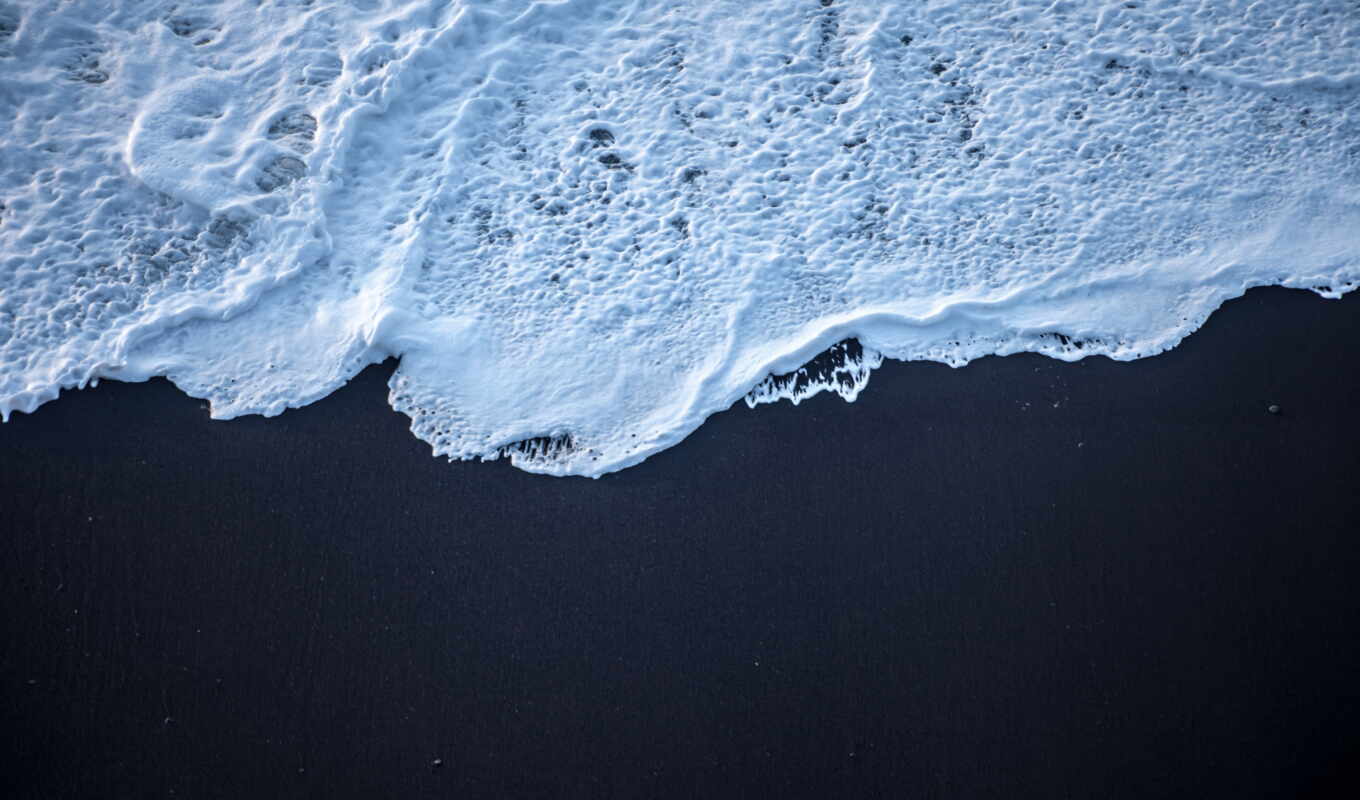 black, пляж, песок, iceland