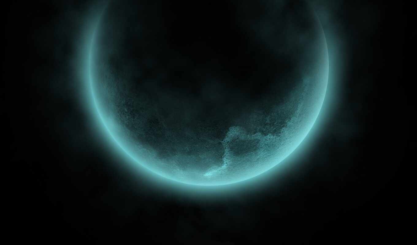 moon, side, turquoise, delta