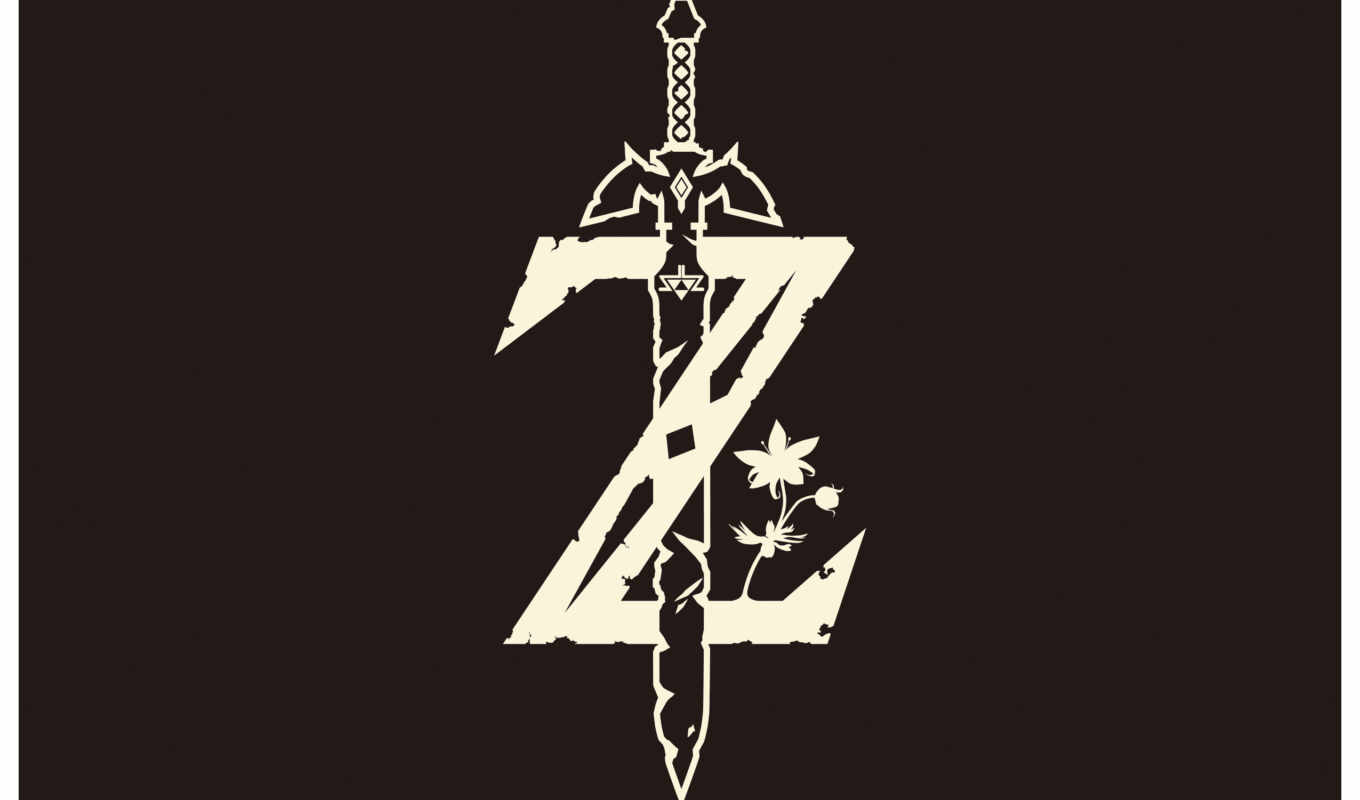 logo, game, background, sword, wild, legend, breath, minimalist, minimal, master, zelda