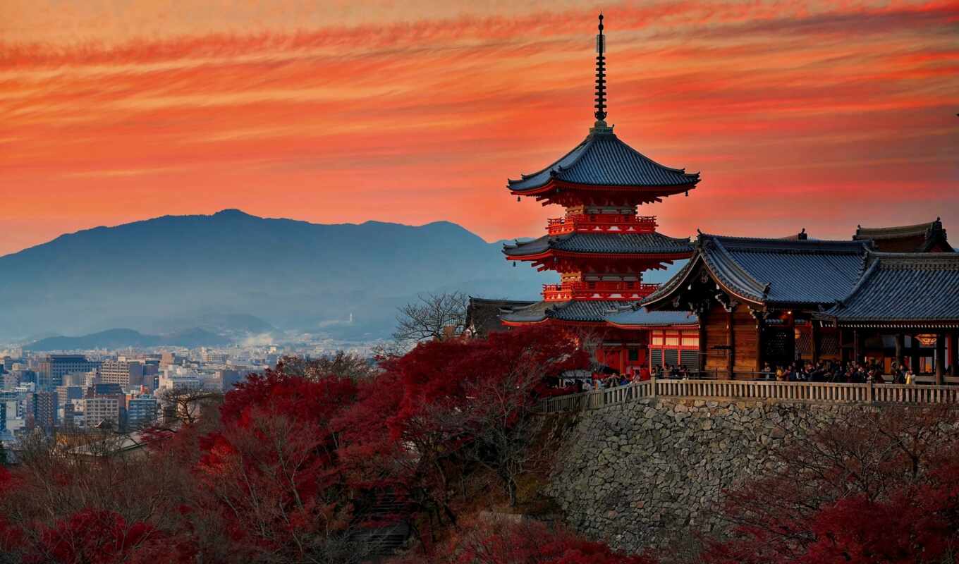хороший, храм, der, japanese, resort, отдых, поездка, companion, kyoto, dera