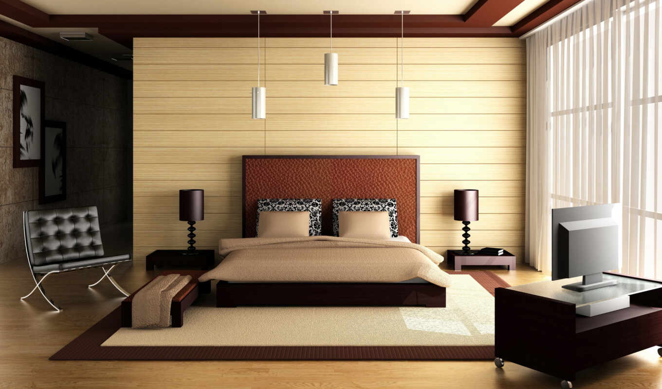 комната, стиль, design, современный, кровать, спальня, спать, human, тоне, warm, sovet