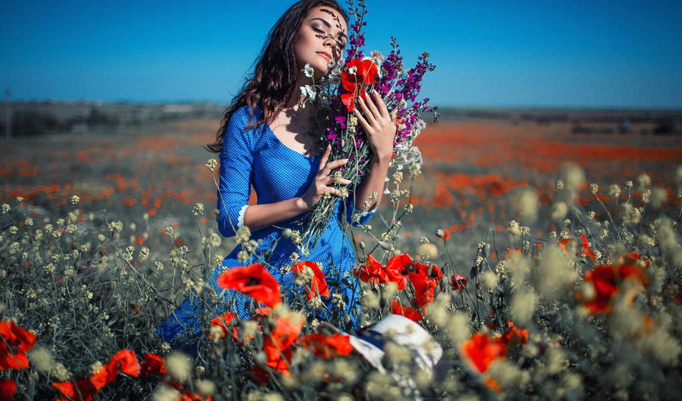 цветы, девушка, фотограф, поле, модель, ромашка, сергей, латекс, naseer