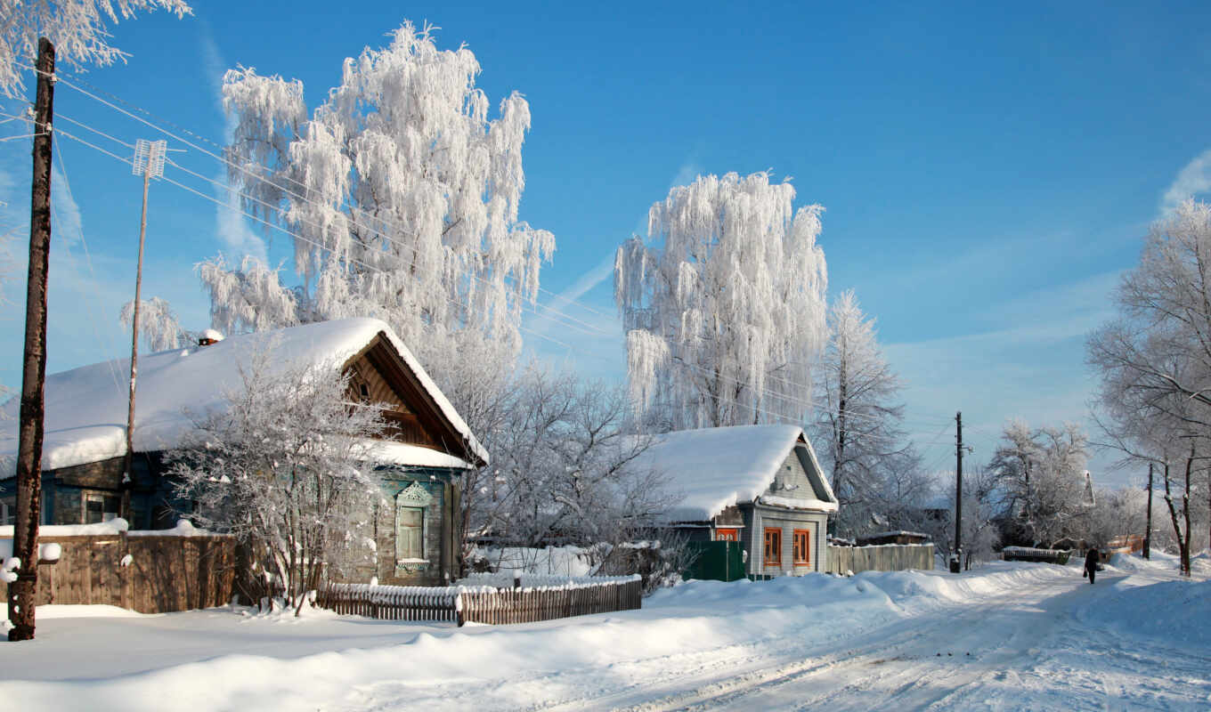 winter, деревня, oir