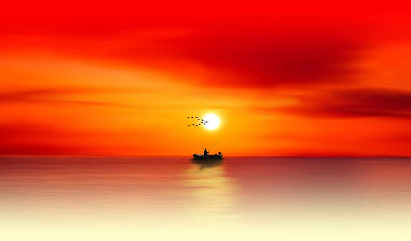 sunrise, eyes, sea, a shadow, that, more, many, shall, calmness, fisherman