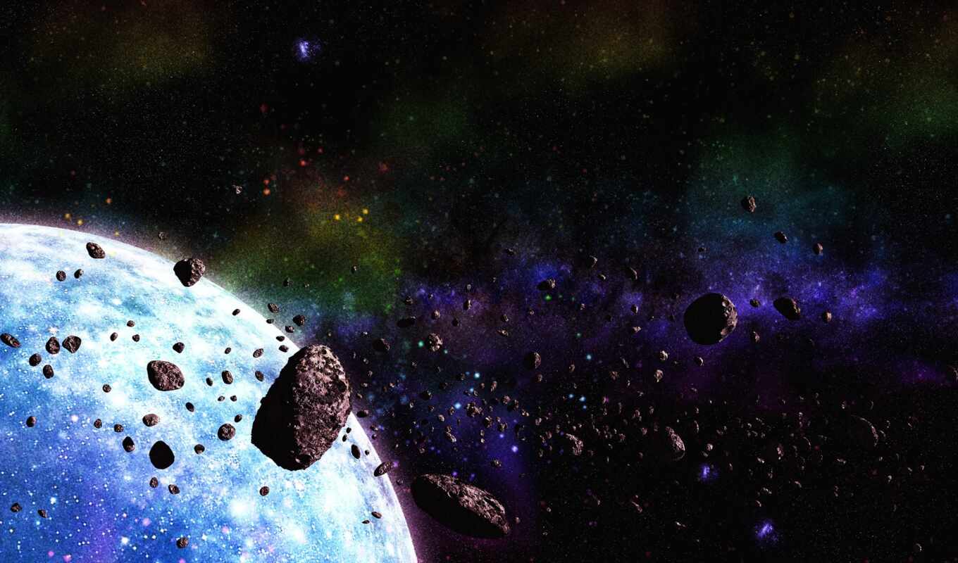 космос, planet, nebula, астероид