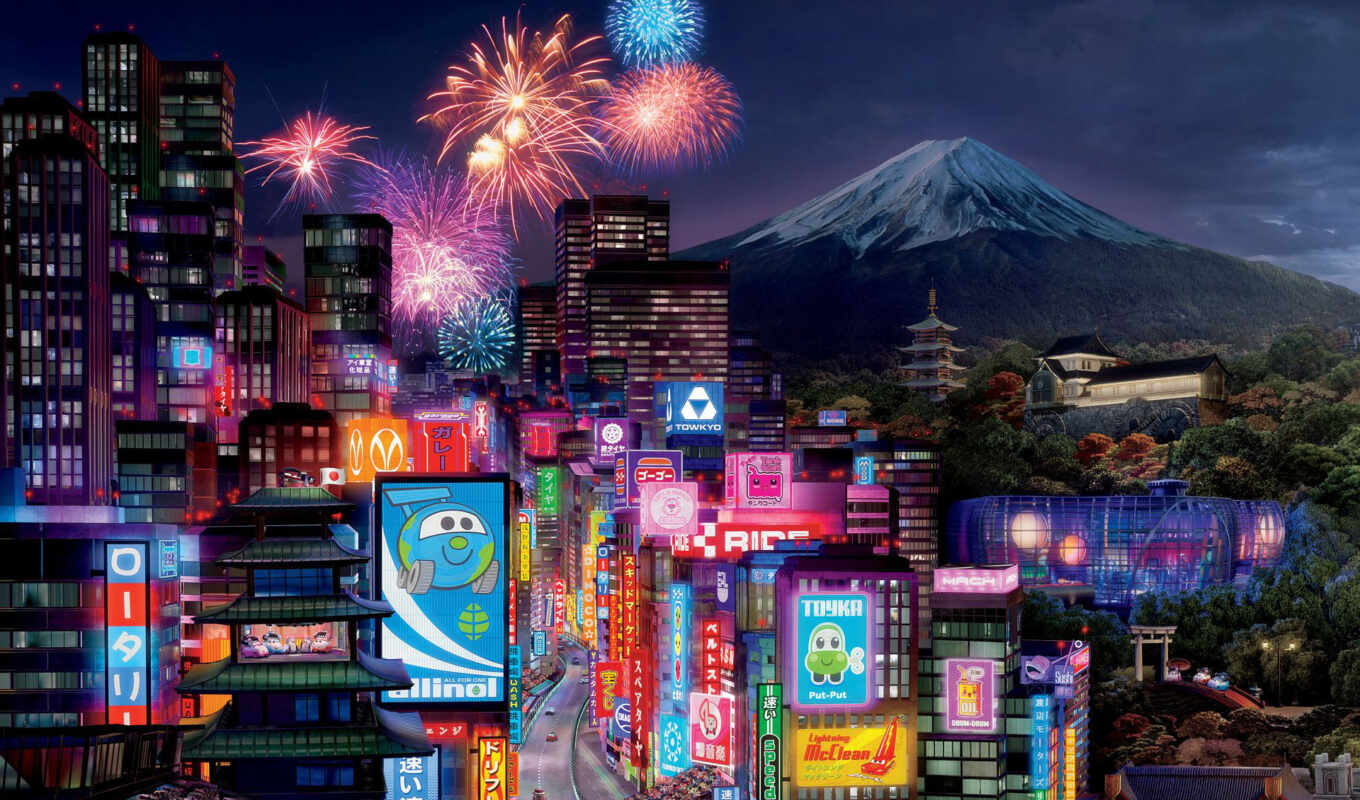 city, cars, animated, drift, tokyo, to be removed, disney, pixar, race, walt, Tokyo