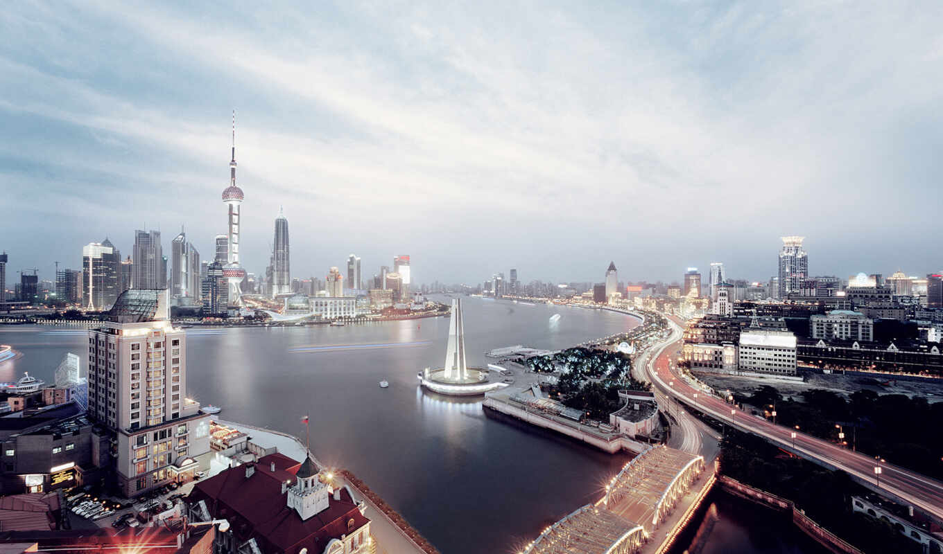 desktop, free, architecture, skyline, cityscapes, shanghai, china