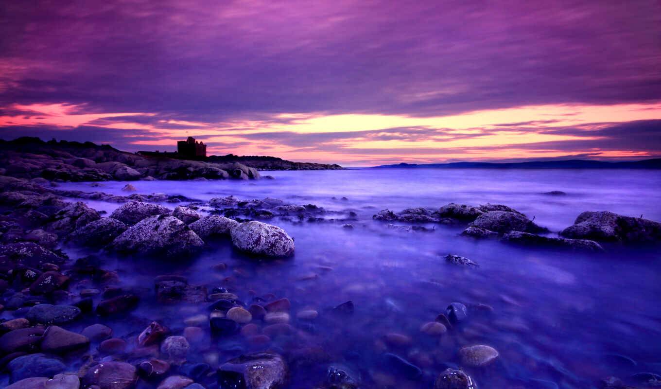 purple, закат