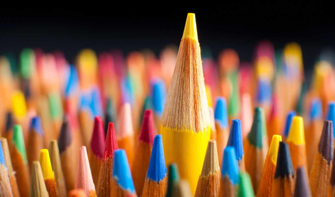 colorful, concept, color, mood, pencil, multicolored, leadership, shirokoformatnyi, makryi