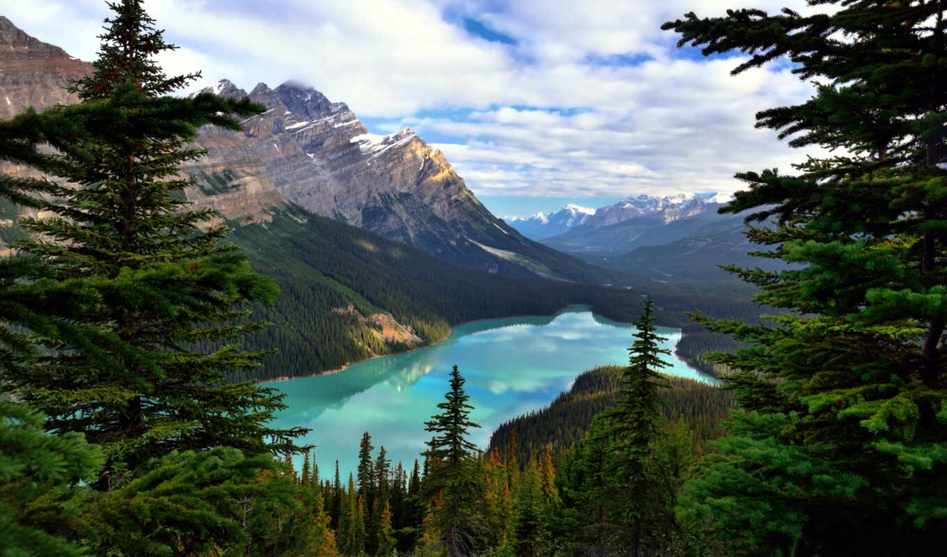 озеро, природа, гора, landscape, louise, канада, park, national, banff, озера