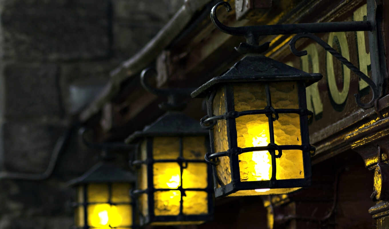 background, widescreen, light, mood, blurring, lantern, lamps, lantern