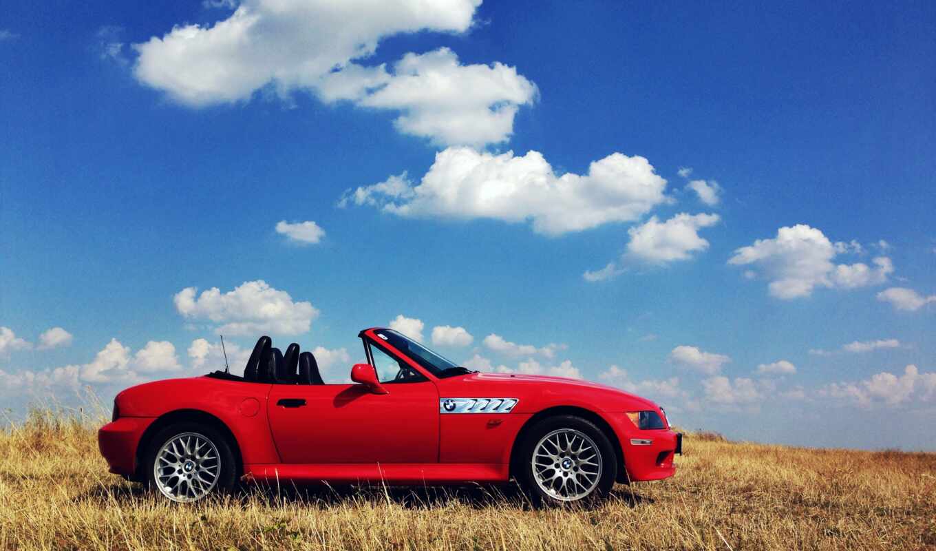 небо, red, landscape, car, roadster, clear, vienna