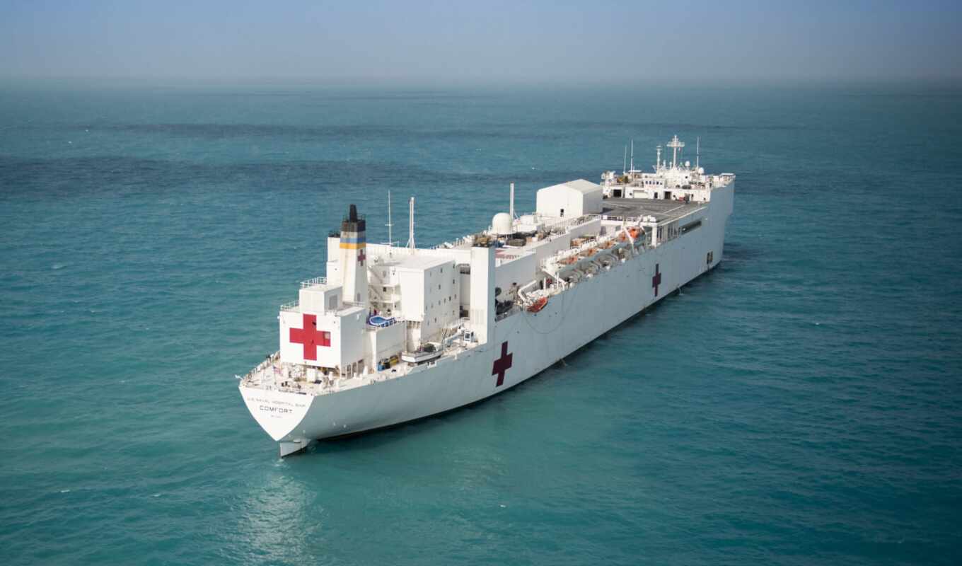 ship, relief, harbour, provide, hurricane, comfort, hospital, rico, usb